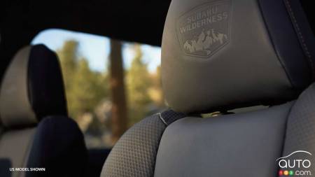 2022 Subaru Forester Wilderness, badging on seat