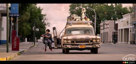 L'Ecto-1, avec passager