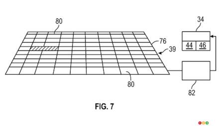 GM patent application for an auto-dimming AR windshield, fig 6