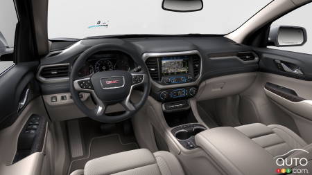 Interior of the GMC Acadia Denali