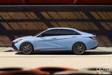 Hyundai Elantra N 2022, profil