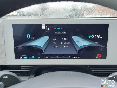 Driver data screen of 2024 Hyundai Ioniq 5 RWD