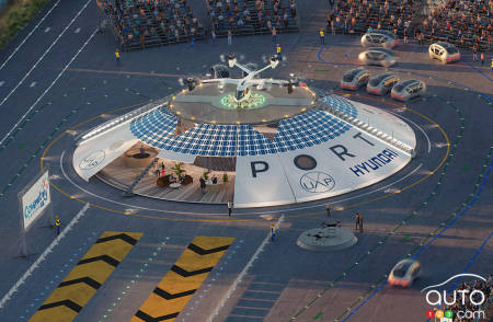 Flying taxi airport prototype, developed with Urban Air Port