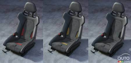 Porsche seats in different colours