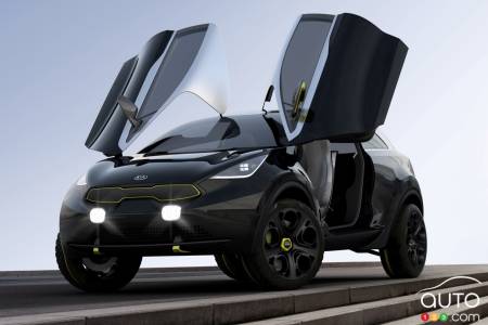 The elytra doors of the Kia Niro Concept, 2013