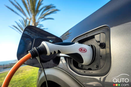 Kia Niro PHEV, en chargement