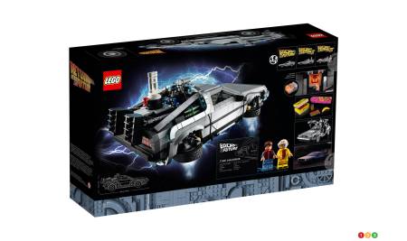 The new Back to the Future DeLorean set from Lego, box