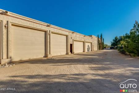 The home's 100-car garage, fig. 3