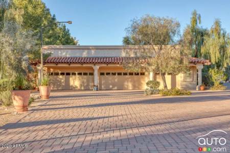 The home's 100-car garage, fig. 4