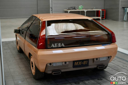 The MX-81 Aria, three-quarters rear