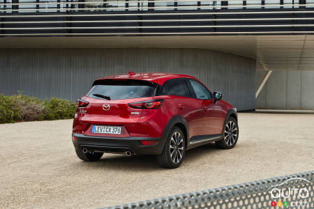 2020 Mazda CX-3, three-quarters rear