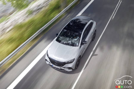 Mercedes-AMG EQE SUV 2024, de haut