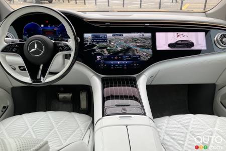 Interior of the 2024 Mercedes-Maybach EQS 680 SUV, dashboard