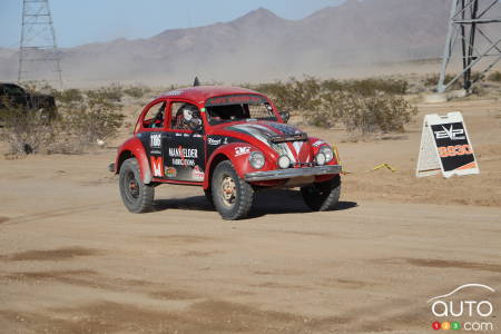 A modified Beetle on the course