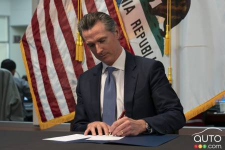 Gavin Newsom, governor of the state of Californie