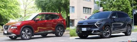 2022 Nissan Rogue vs 2022 Kia Sportage HEV - Exterior design