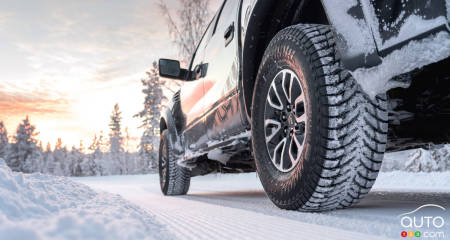 A vehicle wearing Nokian LT3 tires