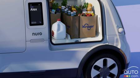 Nuro's autonomous delivery vehicle, fig. 4