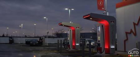 A Petro-Canada rapid-charge station