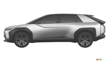 Prototype VUS électrique de Toyota, profil