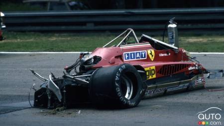 La voiture de Gilles Villeneuve, le 8 mai 1982