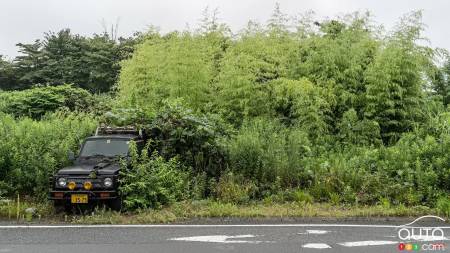 Un VUS abandonné à Fukushima