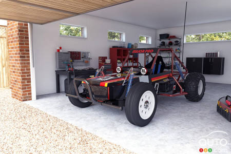 Tamiya Wild One Max, dans le garage