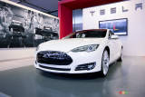 Tesla Model S video preview during the Detroit Auto Show