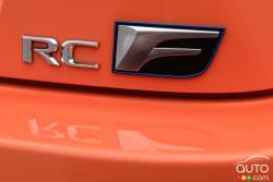 2015 Lexus RC F model badge