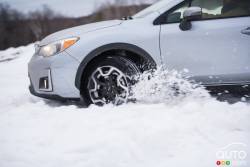 2016 Subaru Crosstrek playing in the snow