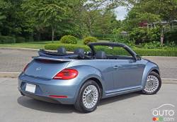 2016 Volkswagen Beetle Convertible Denim rear 3/4 view
