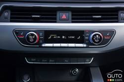 2017 Audi A4 TFSI Quattro climate controls