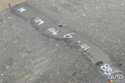 Tire temperature markings