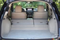 Cargo space with the rear bench down