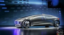 Images of the Mercedes-Benz F 015 from the 2015 CES show in Las Vegas, Nevada.