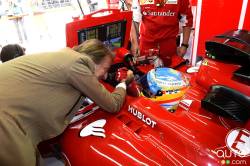 Luca Di Montezemolo, Scuderia Ferrari president. Fernando Alonso, Scuderia Ferrari.