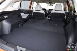 Trunk with rear seat lowered