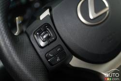 2015 Lexus RC F steering wheel mounted audio controls