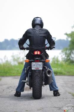 rear view with rider