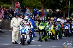 During the TT races on the Isle of Man
