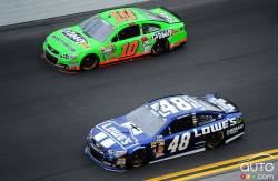 The Chevrolets of Danica Patrick and Jimmie Johnson