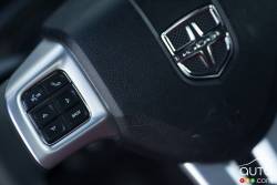 Steering wheel-mounted Bluetooth controls