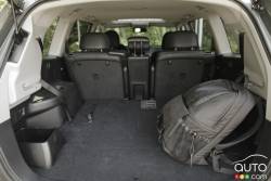Cargo space with the third row bench seats folded down