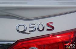 2016 Infiniti Q50s Red Sport model badge