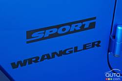 2016 Jeep Wrangler Sport S model badge