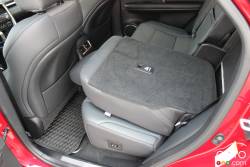 Rear bench seat with lowered half