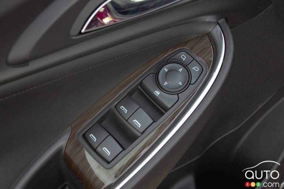 Détail intérieur de la Chevrolet Malibu 2016