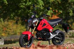 The small but sophisticated Grom is reminiscent of the old CT70 and CT90 motorcycles -- tiny little street bikes that loved the occasional dirt road. With sleek styling, more power, and a sportier character, the 2014 Honda Grom represents a great alternative to a scooter. 
