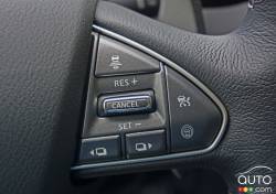 2016 Infiniti Q50s Red Sport steering wheel mounted cruise controls