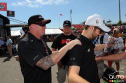 Paul Tracy and James Hinchcliffe , Andretti Autosport dans les puits